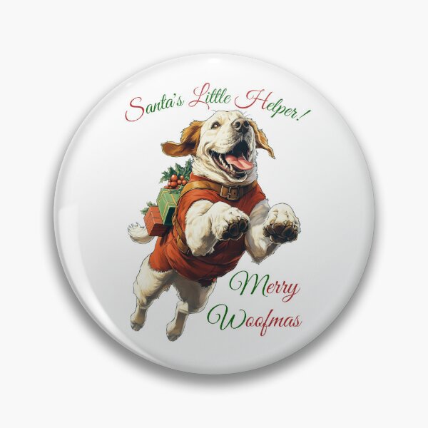 Item preview,  Santa's Little Helper Dog, Christmas Dog Art, Festive Pet Illustration, Holiday Dog Design, Merry Woofmas Dog designed and sold by BukkyStory.