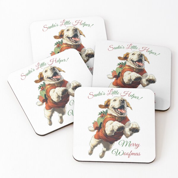 Item preview,  Santa's Little Helper Dog, Christmas Dog Art, Festive Pet Illustration, Holiday Dog Design, Merry Woofmas Dog designed and sold by BukkyStory.