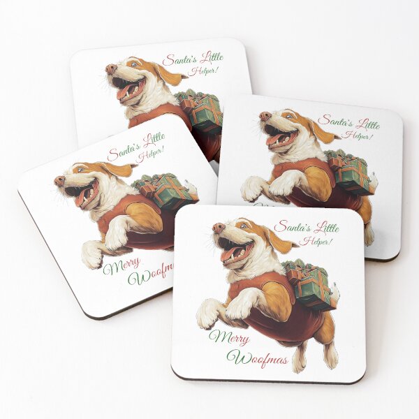 Item preview, Santa's Helper Dog, Festive Dog Art, Christmas Dog Illustration, Holiday Pet Design, Merry Woofmas Dog designed and sold by BukkyStory.