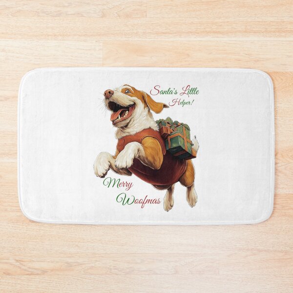 Item preview, Santa's Helper Dog, Festive Dog Art, Christmas Dog Illustration, Holiday Pet Design, Merry Woofmas Dog designed and sold by BukkyStory.