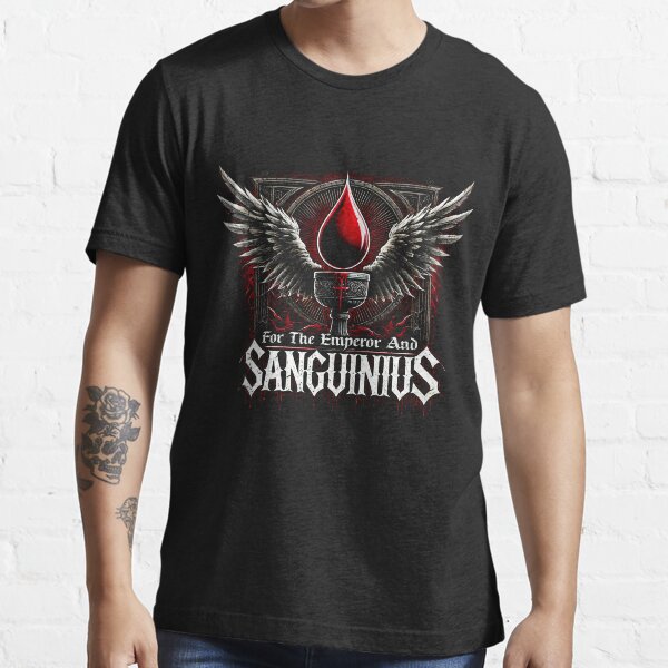 Vista previa del artículo con la obra «Camiseta de metal de Blood Angels», diseñado y vendido por RebusArts.