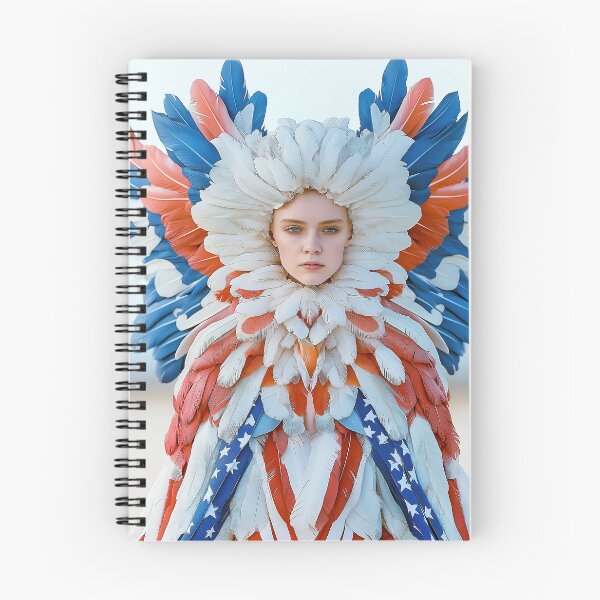 Item preview, "Elaborate Eagle Costume in USA Flag Palette" designed and sold by MacroArtHub.