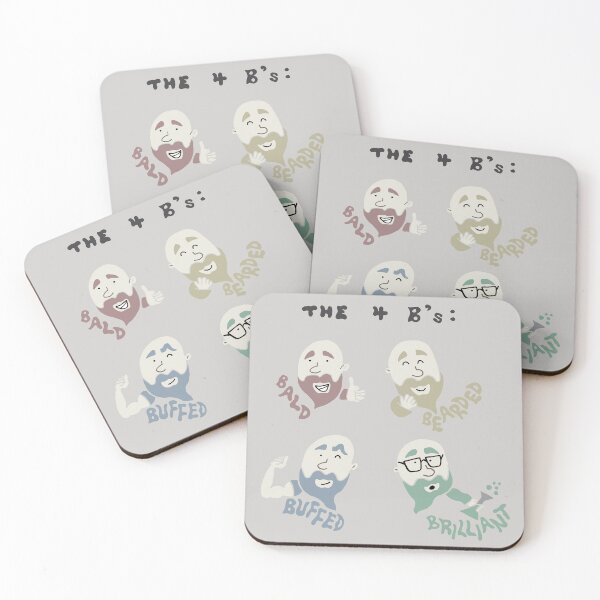 Item preview, The 4 B's: Bald. Bearded. Buffed. Brilliant! designed and sold by Tim Veiga.