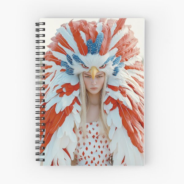 Item preview, "Eagle-Inspired Couture: Iridescent Red, White, Blue" designed and sold by MacroArtHub.