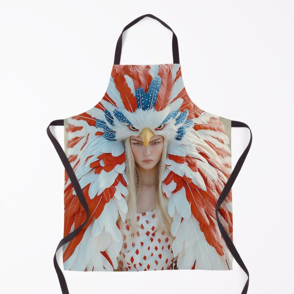 Item preview, "Eagle-Inspired Couture: Iridescent Red, White, Blue" designed and sold by MacroArtHub.