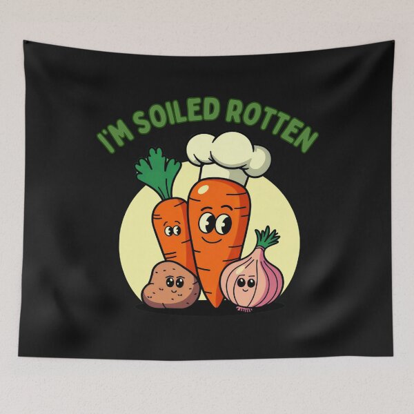 Item preview, I'm Soiled Rotten: A Whimsical Veggie Gathering designed and sold by elynne9.