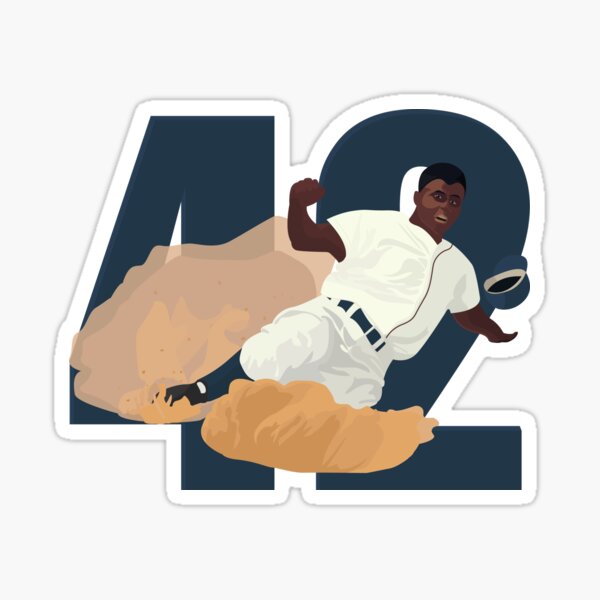 42 Jackie Robinson Sticker for Sale by bosoxicated