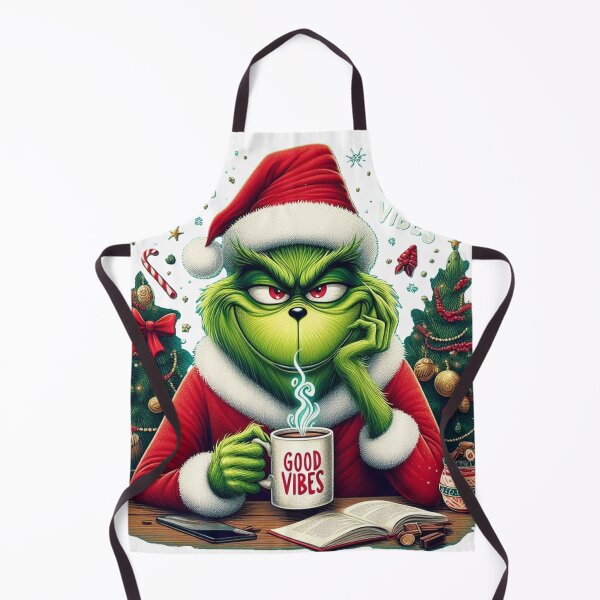 Item preview, Grinch face with cup of chocolate. Only good vibes designed and sold by ShimaiStore.