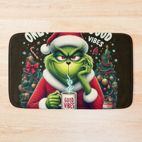 Item preview, Grinch face with cup of chocolate. Only good vibes designed and sold by ShimaiStore.