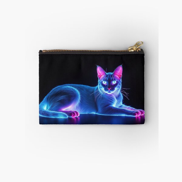 Artikelvorschau, Mystische Neonkatze | Elektrisch blaue Katze mit leuchtend grünen Augen entworfen und verkauft von Iskander369.