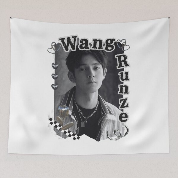 Item preview, Wang Runze C-Drama Actor Black and White Collage Design designed and sold by AJUNICE STUDIO.