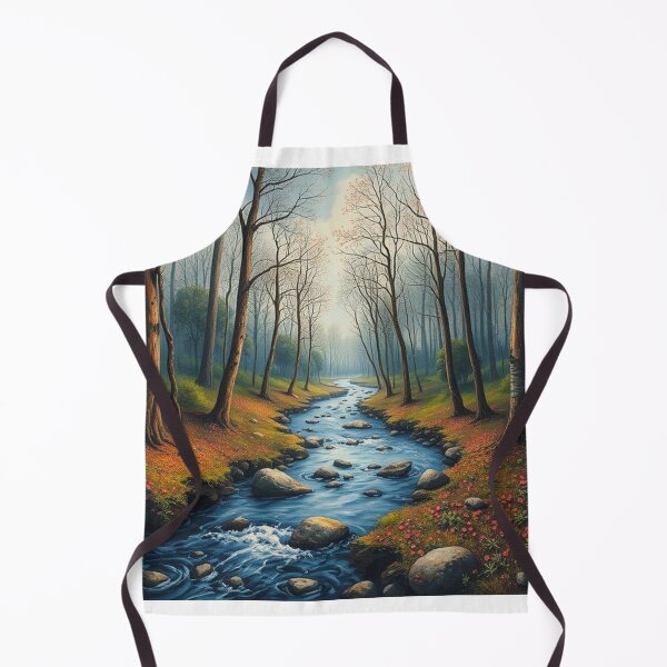 Item preview, Tranquil Spring Forest with River and Towering Beech Trees designed and sold by hjian8219.