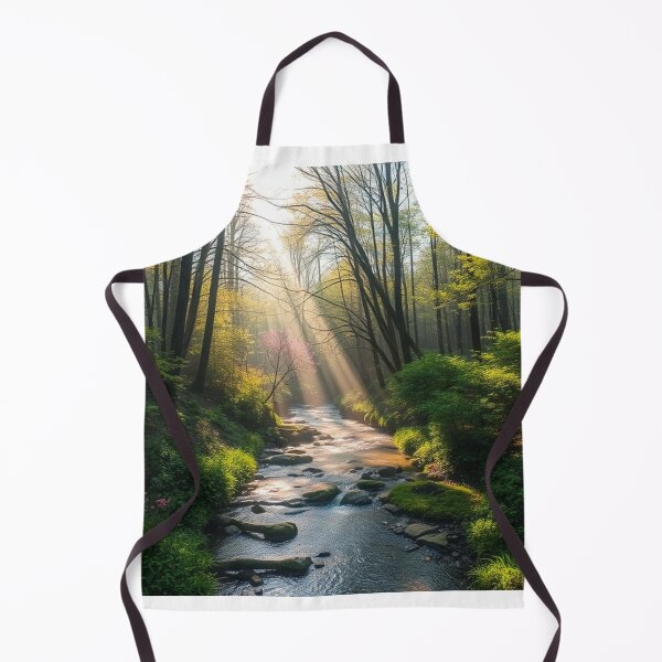 Item preview, Tranquil Spring Forest with River and Towering Beech Trees designed and sold by hjian8219.