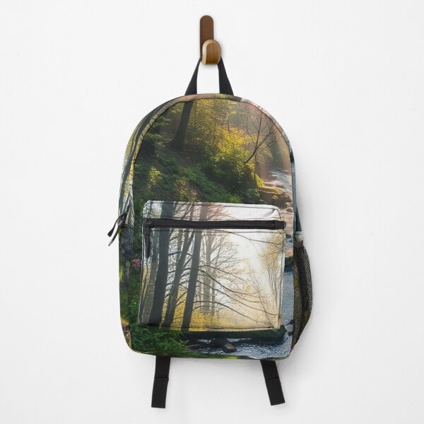 Item preview, Tranquil Spring Forest with River and Towering Beech Trees designed and sold by hjian8219.