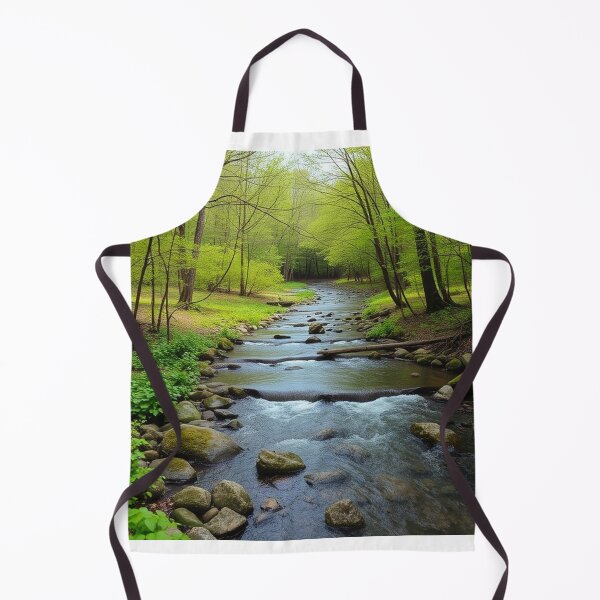 Item preview, Tranquil Spring Forest with River and Towering Beech Trees designed and sold by hjian8219.
