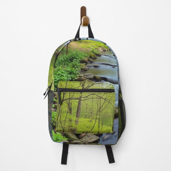 Item preview, Tranquil Spring Forest with River and Towering Beech Trees designed and sold by hjian8219.