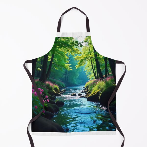 Item preview, Tranquil Spring Forest with River and Towering Beech Trees designed and sold by hjian8219.