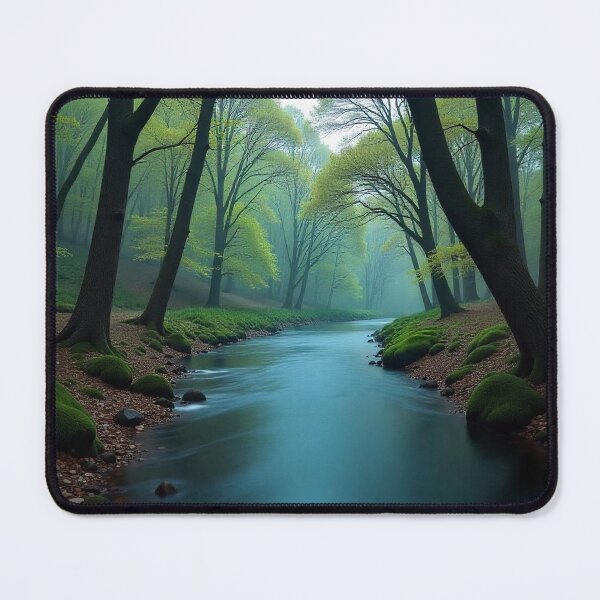 Item preview, Tranquil Spring Forest with River and Towering Beech Trees designed and sold by hjian8219.