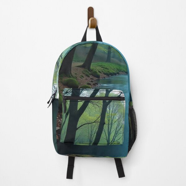 Item preview, Tranquil Spring Forest with River and Towering Beech Trees designed and sold by hjian8219.