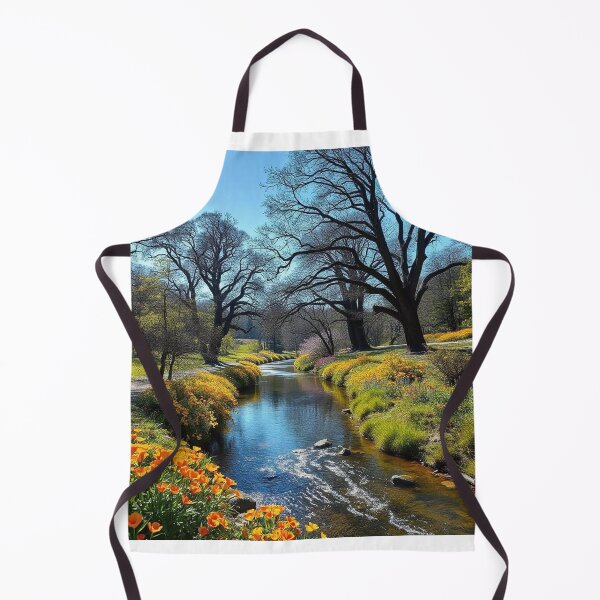 Item preview, Tranquil Spring Forest with River and Towering Beech Trees designed and sold by hjian8219.
