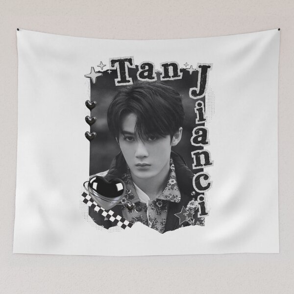 Item preview, Tan Jianci C-Drama Actor Black and White Collage Design designed and sold by AJUNICE STUDIO.
