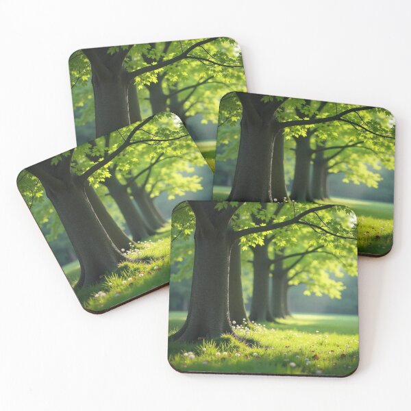 Item preview, Tranquil Spring Forest with River and Towering Beech Trees designed and sold by hjian8219.
