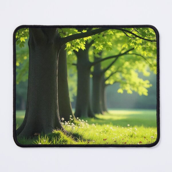 Item preview, Tranquil Spring Forest with River and Towering Beech Trees designed and sold by hjian8219.