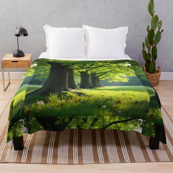 Item preview, Tranquil Spring Forest with River and Towering Beech Trees designed and sold by hjian8219.