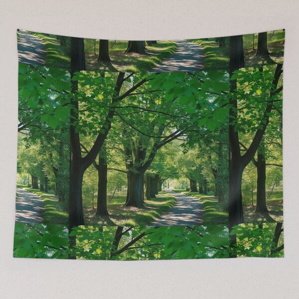 Item preview, Tranquil Spring Forest with River and Towering Beech Trees designed and sold by hjian8219.