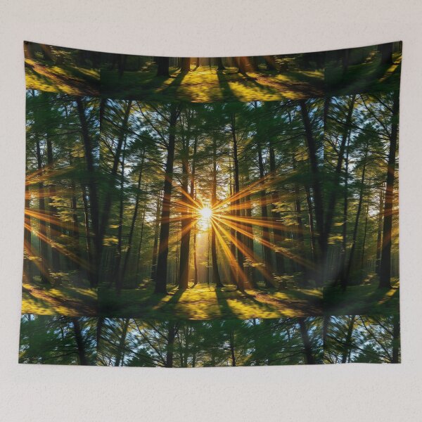 Item preview, Tranquil Spring Forest with River and Towering Beech Trees designed and sold by hjian8219.