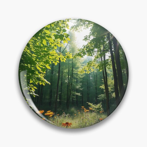 Item preview, Tranquil Spring Forest with River and Towering Beech Trees designed and sold by hjian8219.