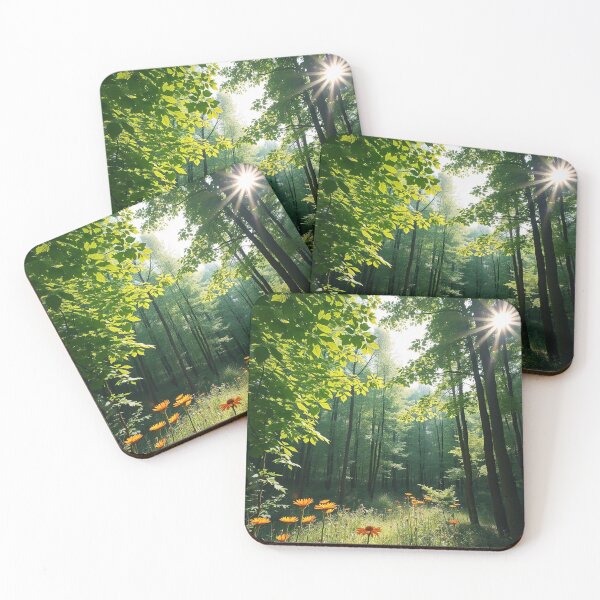 Item preview, Tranquil Spring Forest with River and Towering Beech Trees designed and sold by hjian8219.