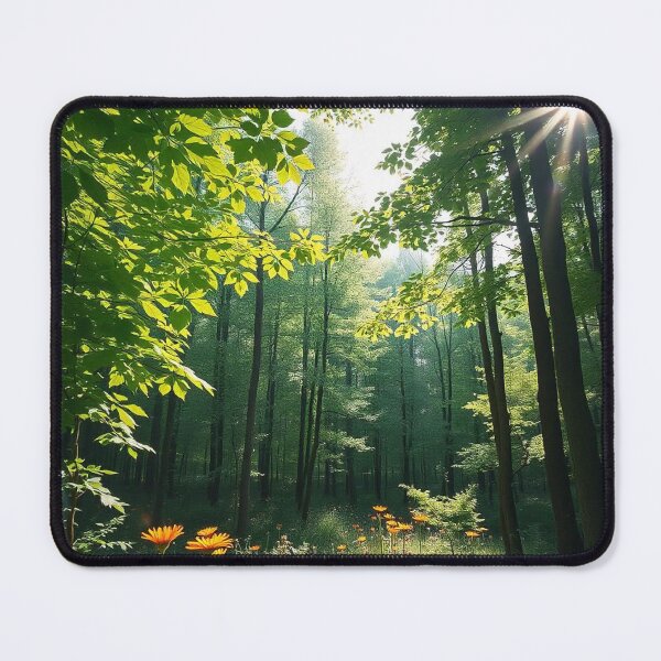 Item preview, Tranquil Spring Forest with River and Towering Beech Trees designed and sold by hjian8219.