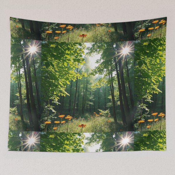 Item preview, Tranquil Spring Forest with River and Towering Beech Trees designed and sold by hjian8219.