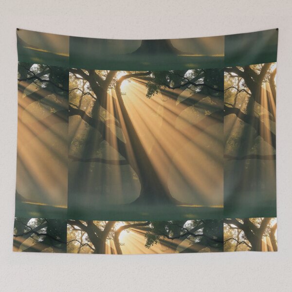 Item preview, Tranquil Spring Forest with River and Towering Beech Trees designed and sold by hjian8219.
