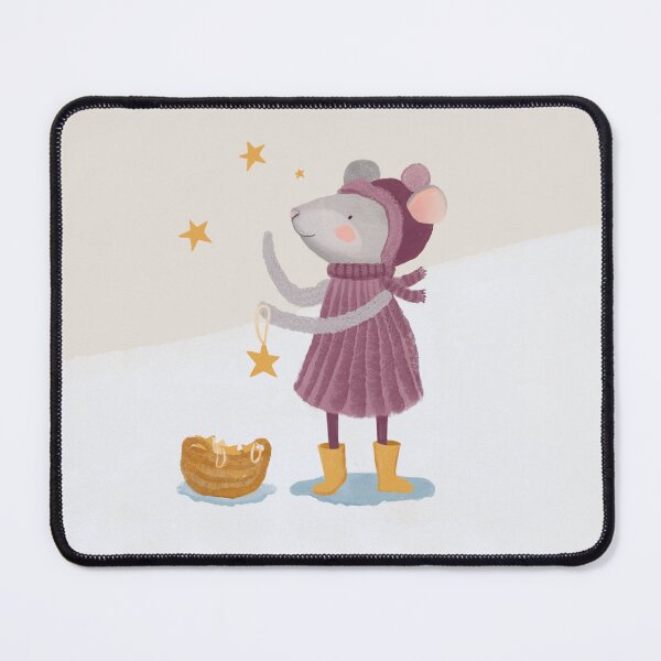 Item preview, Christmas mouse hanging up stars designed and sold by frabbita.