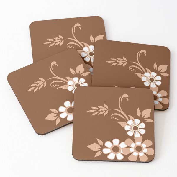 Item preview, Floral and Swirls On brown  designed and sold by studioart.