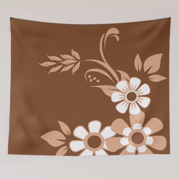 Item preview, Floral and Swirls On brown  designed and sold by studioart.