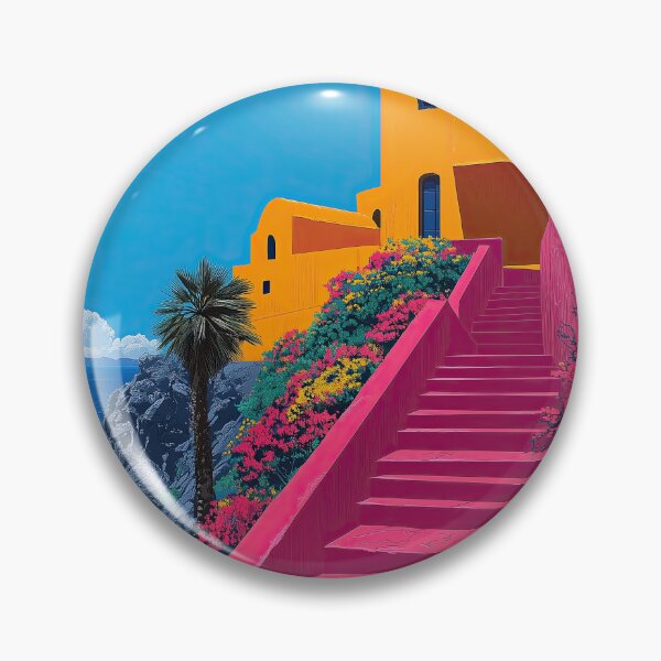 Aperçu de l'œuvre Voyage Pop - Santorin créée et vendue par EvansCreative.
