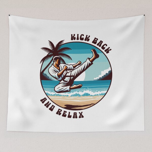 Item preview, Funny Karate Kick Back and Relax Tropical Martial Arts designed and sold by TKsTees.
