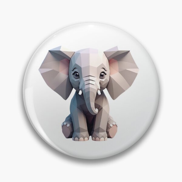 Item preview, Cute Low-Poly Elephant designed and sold by KiEgon.