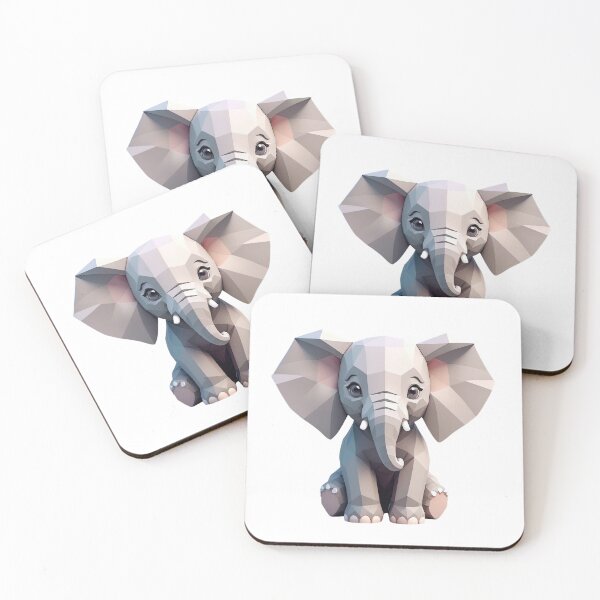 Item preview, Cute Low-Poly Elephant designed and sold by KiEgon.