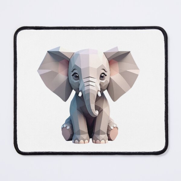 Item preview, Cute Low-Poly Elephant designed and sold by KiEgon.