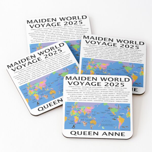 Item preview, CUNARD 2025 H503B WORLD VOYAGE FULLY ILLUSTRATED ROUTE MAP designed and sold by stilgoe.