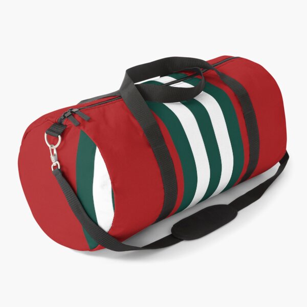 Item preview, Pine Green & White Stripes on Red designed and sold by PSCSCo.