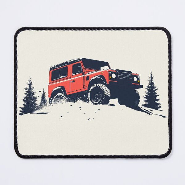 Item preview, Red D90 Vintage 4x4 In snow designed and sold by blackdogshop.
