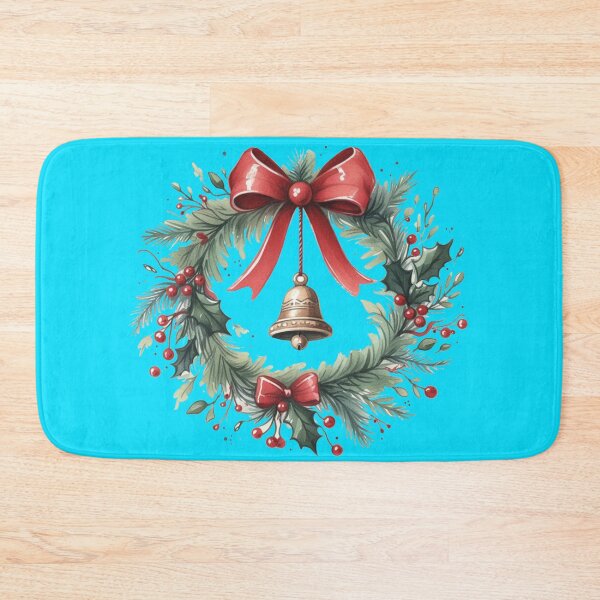 Item preview, Copy of  Festive Christmas Door Ornament with Red Ribbon and Greenery  designed and sold by PaintMeWorld.