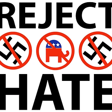 Artwork thumbnail, Reject hate by Rachel the Artist