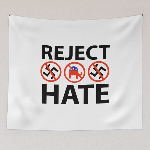 Item preview, Reject hate  designed and sold by Rachel the Artist .