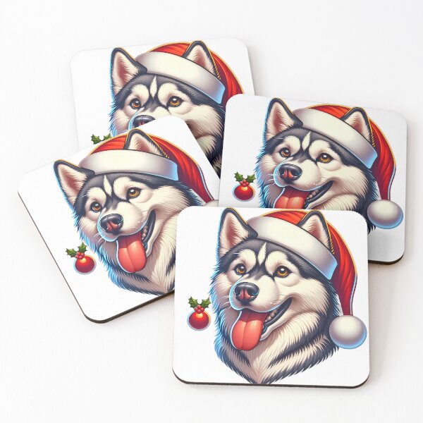 Item preview, Christmas Husky T-shirt Sticker designed and sold by Travelcases.